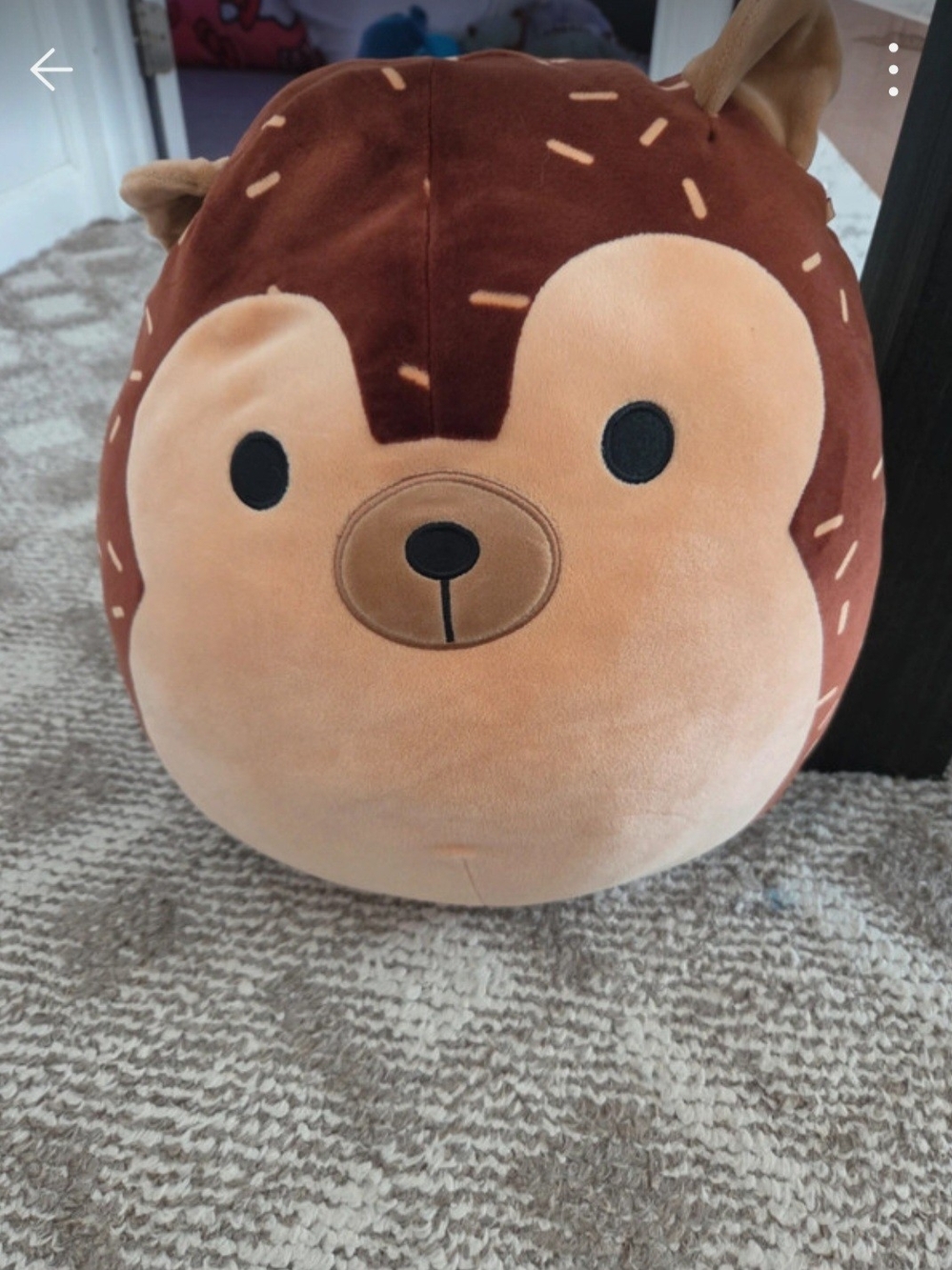 Squishmallows Brown and Tan Hedgehog Plush Pillow